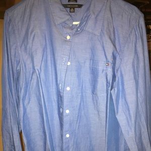 Tommy Hilfiger button up blue women’s shirt